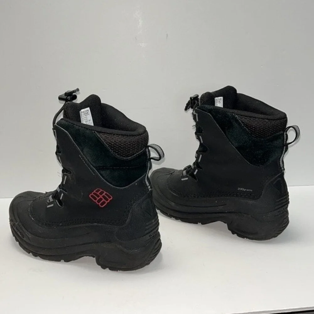 Columbia Size 3 Bugaboot II 200 Gram Snow Boots - Kids  Black